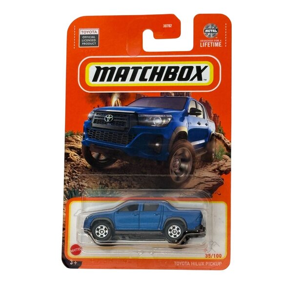 Matchbox Toyota Hilux Pickup Blue Off-Road Truck 35/100 Metal Body 2024 - Picture 1 of 4